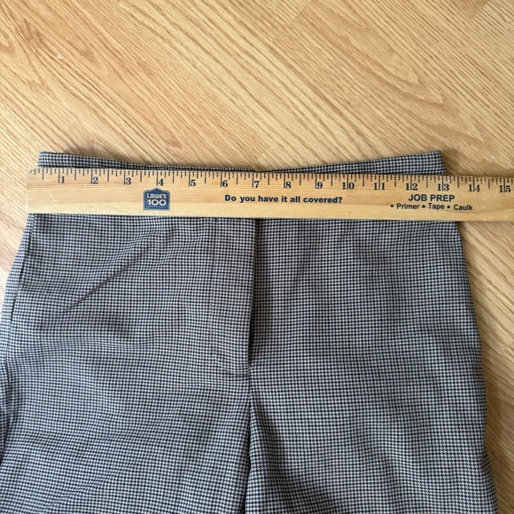 Aritzia Babaton Numero Mid-Rise Slim-Fit Trouser Pants Houndstooth Brown Black 2 - Picture 10 of 10